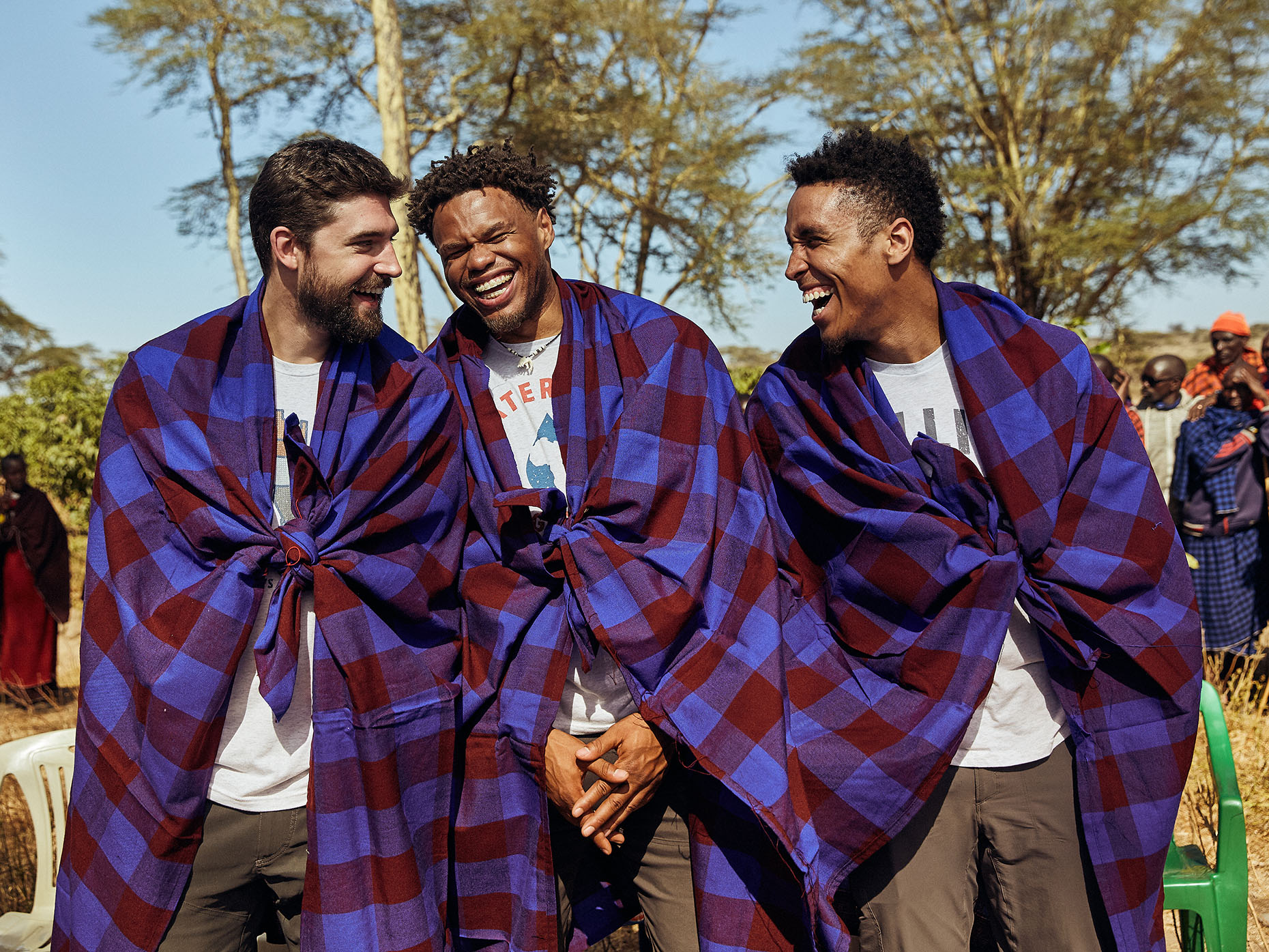 NBA players Joe Harris, Justin Anderson, and Malcolm Brogdon